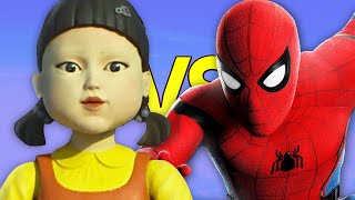 КУКЛА ИГРА В КАЛЬМАРА vs ЧЕЛОВЕК ПАУК | SQUID GAME DOLL VS. SPIDERMAN ФИЛЬМ