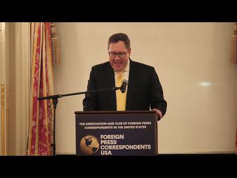 The Foreign Press Centers' Ryan Roberts Speaks At 2023 Foreign Press Awards