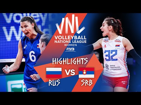 Russia vs. Serbia - FIVB Volleyball Nations League - Women - Match Highlights, 14/06/2021