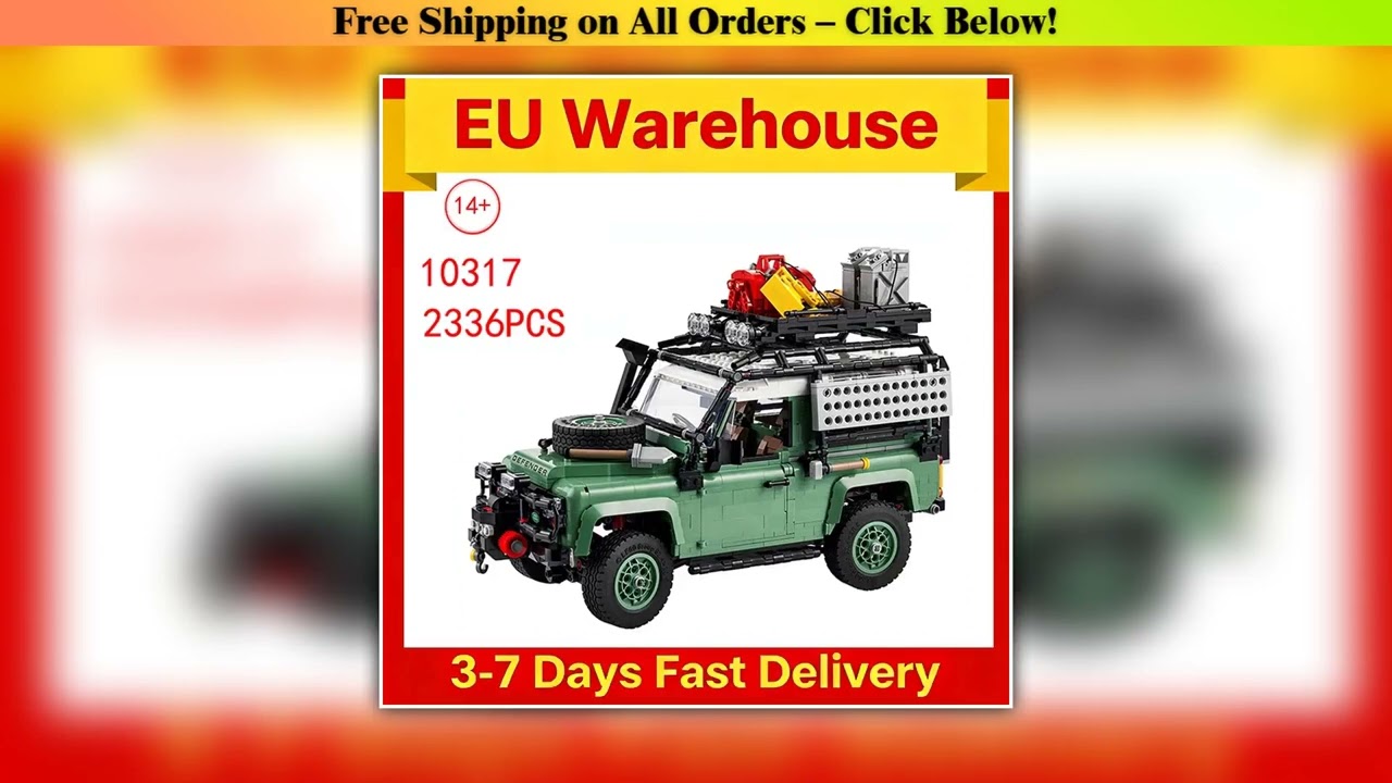 2336pieces Lands Supercar Rover Off-Road Defender 90 Vehicle Car Model Building Blocks Brick Room