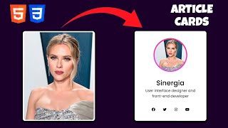 Crea Tarjetas Animadas On Hover Sólo con CSS y HTML