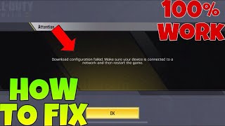 How to fix download configuration failed! Error in Call Of Duty Mobile. iOS/Android