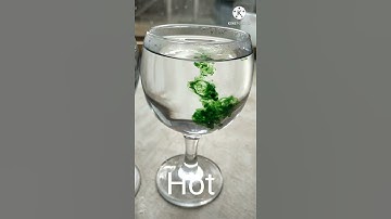 Ink drop in cold and hot water