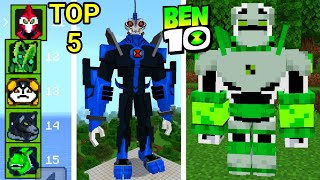 TOP 5!! MELHORES ADDONS DE BEN 10 PARA MINECRAFT PE!