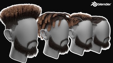 How to create Fade and beard in Blender (BGEN groom tutorial)