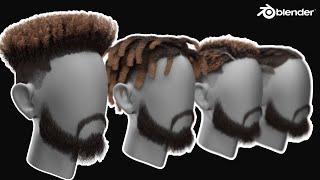 How to create Fade and beard in Blender (BGEN groom tutorial)