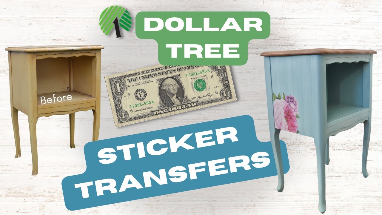 How to use STICKERS as Transfers! French Provincial End Table Makeover Furniture Flipping