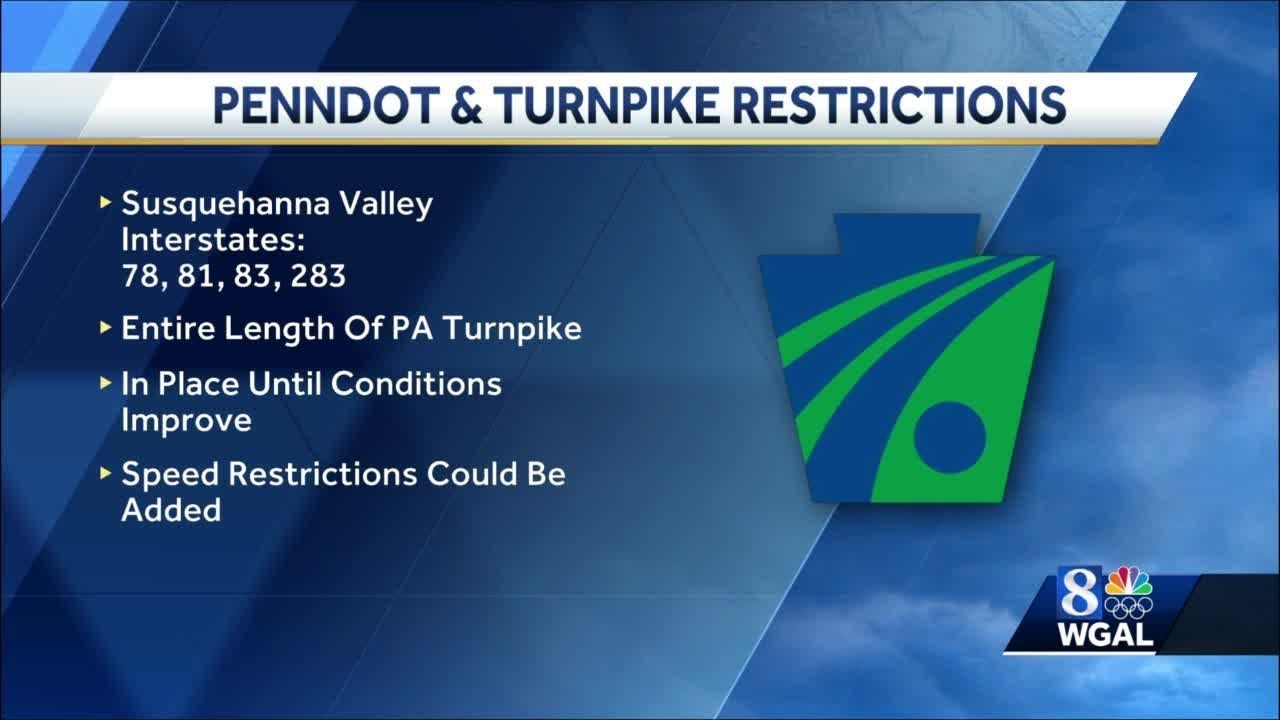 PennDOT, Pa. Turnpike implement vehicle restrictions YouTube