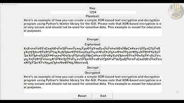 How to create a System that can Encrypt and Decrypt Text using Tkinter in Python