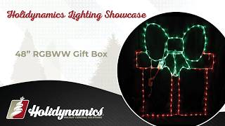 48" Dynamic RGBWW Gift Box Demo | Large Color-Changing Holiday Display