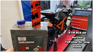 KTM RC8 Oil Service Guide - Full step by step of the process - Follow at your own risk.