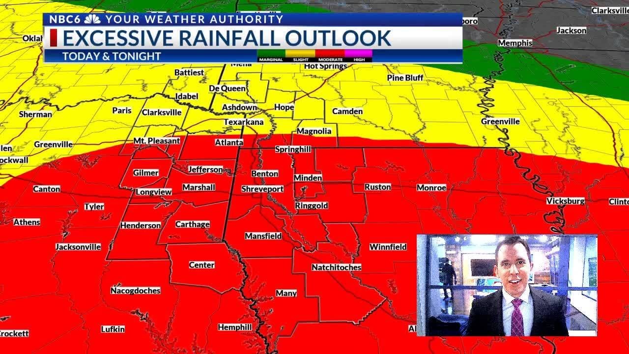Heavy rain and scattered severe storms today - YouTube