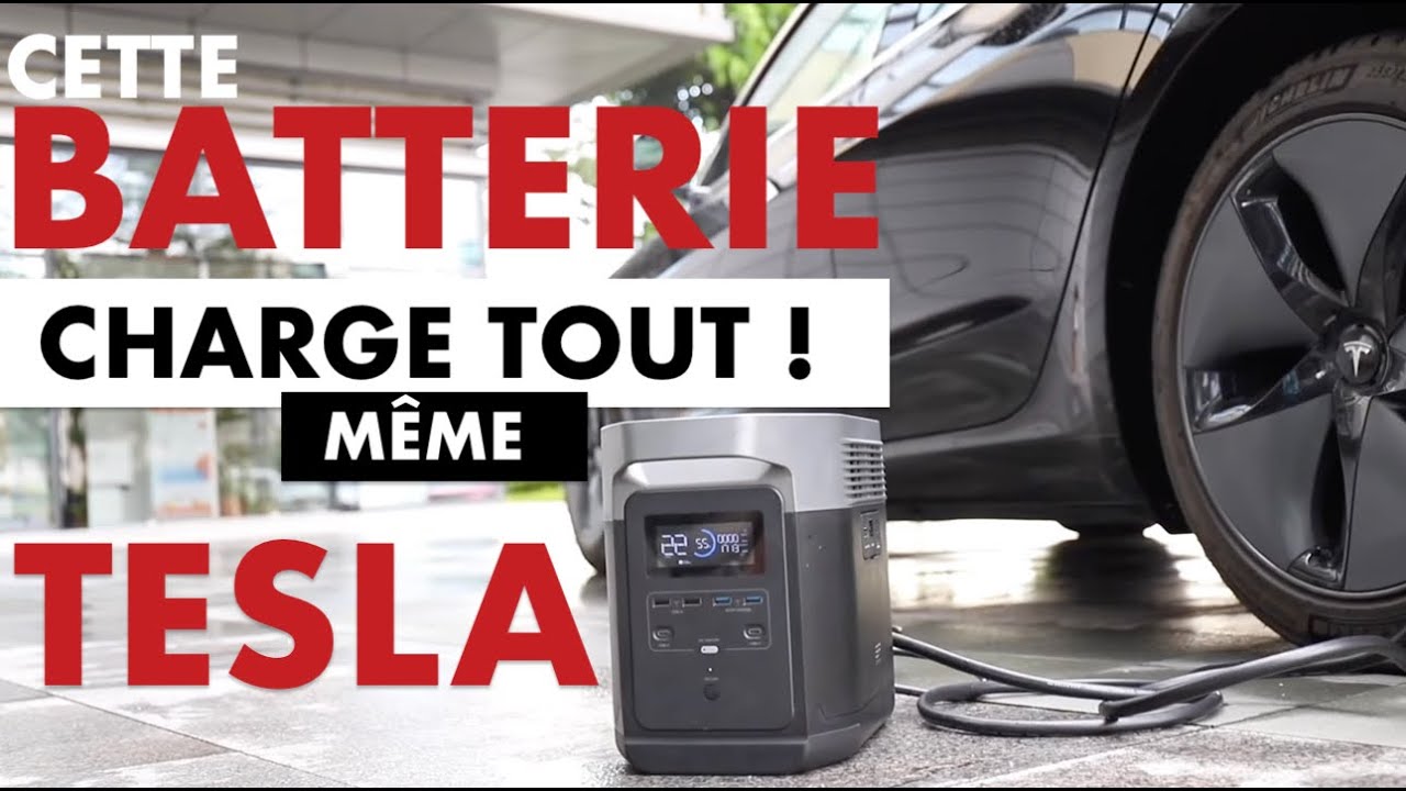 La batterie nomade Ecoflow Delta charge ma Tesla Model 3 et alimente