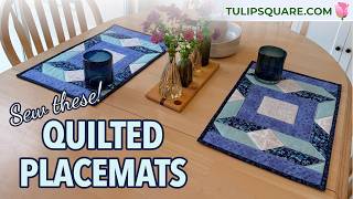 Make these Quilted Placemats 🔷 Beginner Friendly SewAlong 🔷 Patchwork Quilting Sewing Tutorial 643