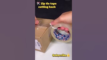 No scissors? No problem! ✂️ Zip tie tape cutting hack! #TapeHack #ZipTie #NoScissors #DIY #viral