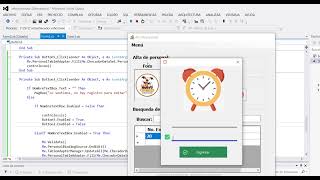 Reloj Checador en Visual Studio 2019 en Basic solo con dataset-bindingsource, Cap 6 Programación