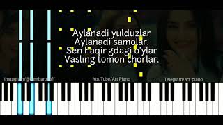 Shohruxxon - Yulduzlar karaoke tekst remix piano cover version lyrics clip qo'shiq matni Resimi