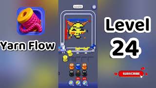 Yarn Flow Level 24 Walkthrough 🧶🧩 | Relaxing Rope Puzzle Game | Go Answer