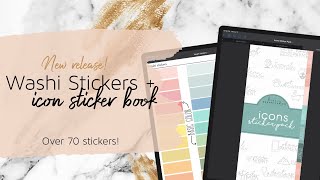 Digital Washi Stickers + Icon Starter Sticker Planner | Digital Planning MUST HAVE Stickers screenshot 5