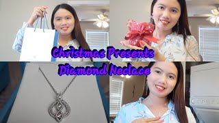 Husband Christmas Presents Diamond Necklace From International Diamond Center #happywifey