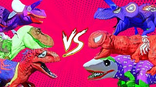 ALL EPIC SUPER HERO DINOSAURS SHOWDOWN COMPILATION !