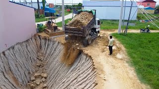 Completed Project with Flooded land work well with Bulldozer & Dump Truck