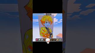 Zenitsu Character in Minecraft Pixel Art|| #shorts #viral #zenitsu