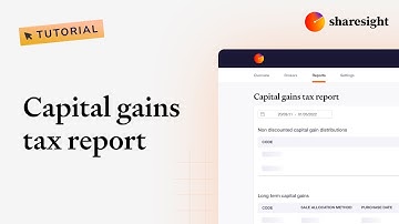 Sharesight - Capital gains tax report
