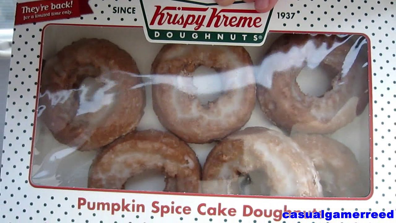 Reed Reviews Krispy Kreme Pumpkin Spice Cake Doughnuts Youtube