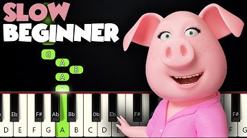 Shake It Off - Sing 2 | SLOW BEGINNER PIANO TUTORIAL + SHEET MUSIC By Betacustic