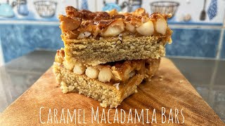 Caramel Macadamia Bars| Vegan| 7-Ingredient Recipe| Small Batch