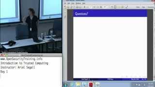 Day 1 Part 19: Intro Trusted Computing