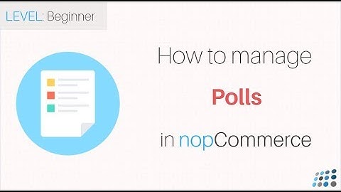 nopCommerce. Managing polls in nopCommerce