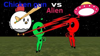 chicken gun vs alien