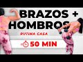 RUTINA para BRAZOS y HOMBROS DEFINIDOS y FUERTES en CASA (50 Min) | Rutina en Tiempo Real