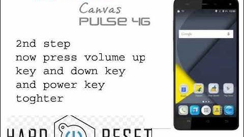 Micromax  Cavas Pulse 4g Hard Reset(Pattern unlock)...