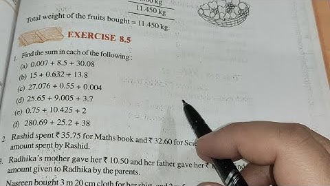 Ncert class 6th Maths Chapter 8 Decimals Ex 8.5 Solutions