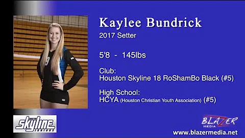 2017 Setter - Kaylee Bundrick - Volleyball Highlig...