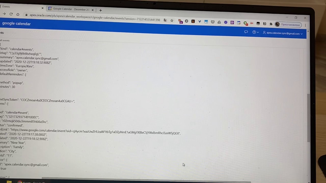 Apex to Google calendar synchronization YouTube