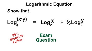 Solving Logarithmic Equations | Exam - Style Question 15