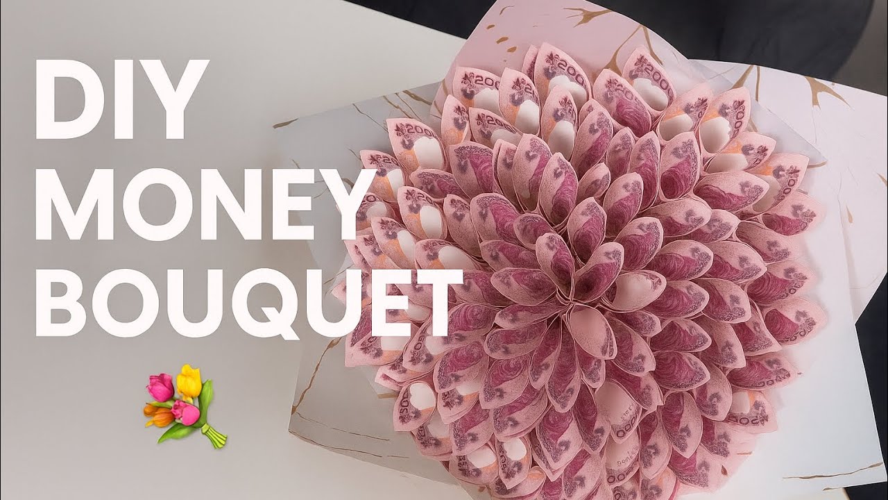 DIY MONEY BOUQUET 💐 | The Perfect Gift Idea for Any Occasion! #viral #diy #easytutorial #giftideas 