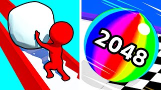 Snow Race! vs  Ball Run 2048, SnowBall Fight Game, Ball Run 2048 Gameplay on Youtube Ep063 screenshot 4