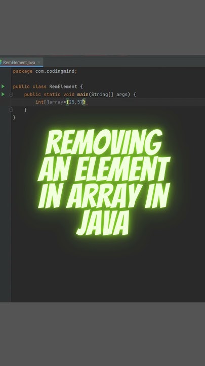 Removing an Element An Array in JAVA - YouTube