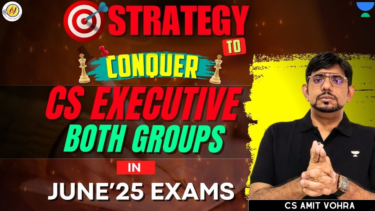 😎Strategy to Conquer CS EXECUTIVE Both Groups #unacademy #june25 #cs # ...