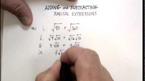 Radical Expressions: Adding and Subtracting.avi