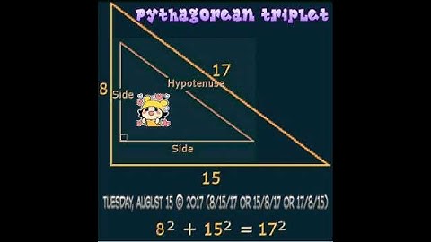8/15/17: August 15th, 17- Pythagorean Triad