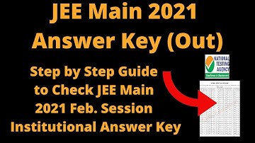 JEE Main 2021 Answer Key (Out) -How to Check JEE Main 2021 Feb. Session Institutional Answer Key PDF