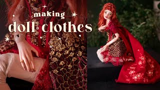 Making doll clothes for porcelain BJD - embroidery, beading, BJD shoes | Nymphai Dolls