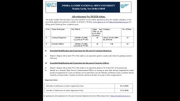 IGNOU assistant registrar info