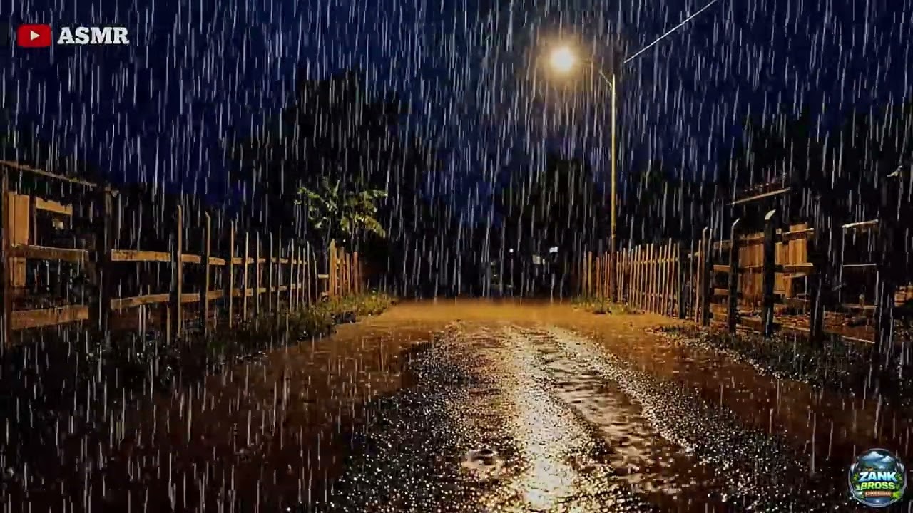 Heavy Rain in Indonesian Rice Fields at Night | Deep Sleep ASMR (No Thunder)